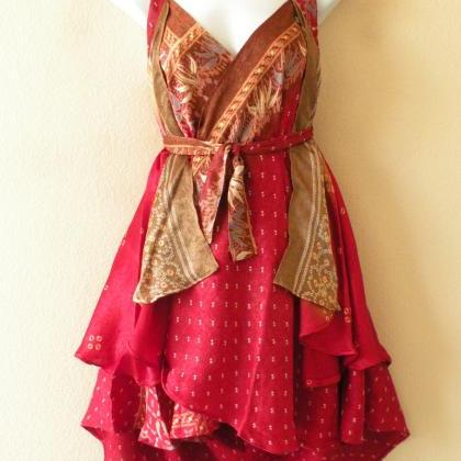 P150 Vintage Silk Magic 24 Length Wrap Skirt..