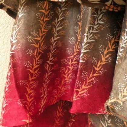 L3812 Vintage Silk Magic 34 Inch Length Long Wrap..