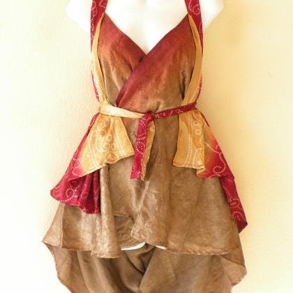 B130 Vintage Silk Magic 20 Length Wrap Skirt..