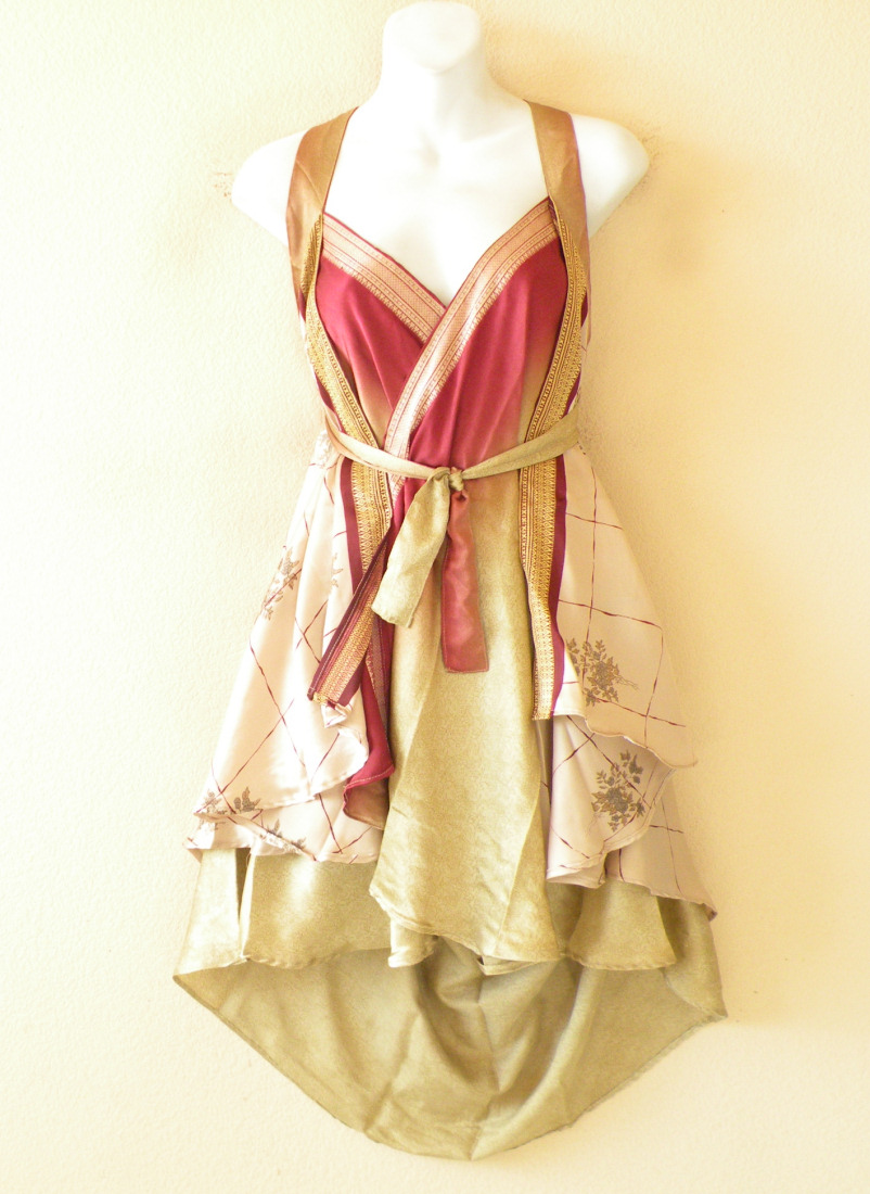 P98 Vintage Silk Magic 24" Length Long Wrap Skirt Halter Tube Maxi Dress + Dvd