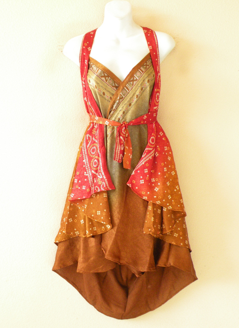 P70 Vintage Silk Magic 24" Length Long Wrap Skirt Halter Tube Maxi Dress + Dvd