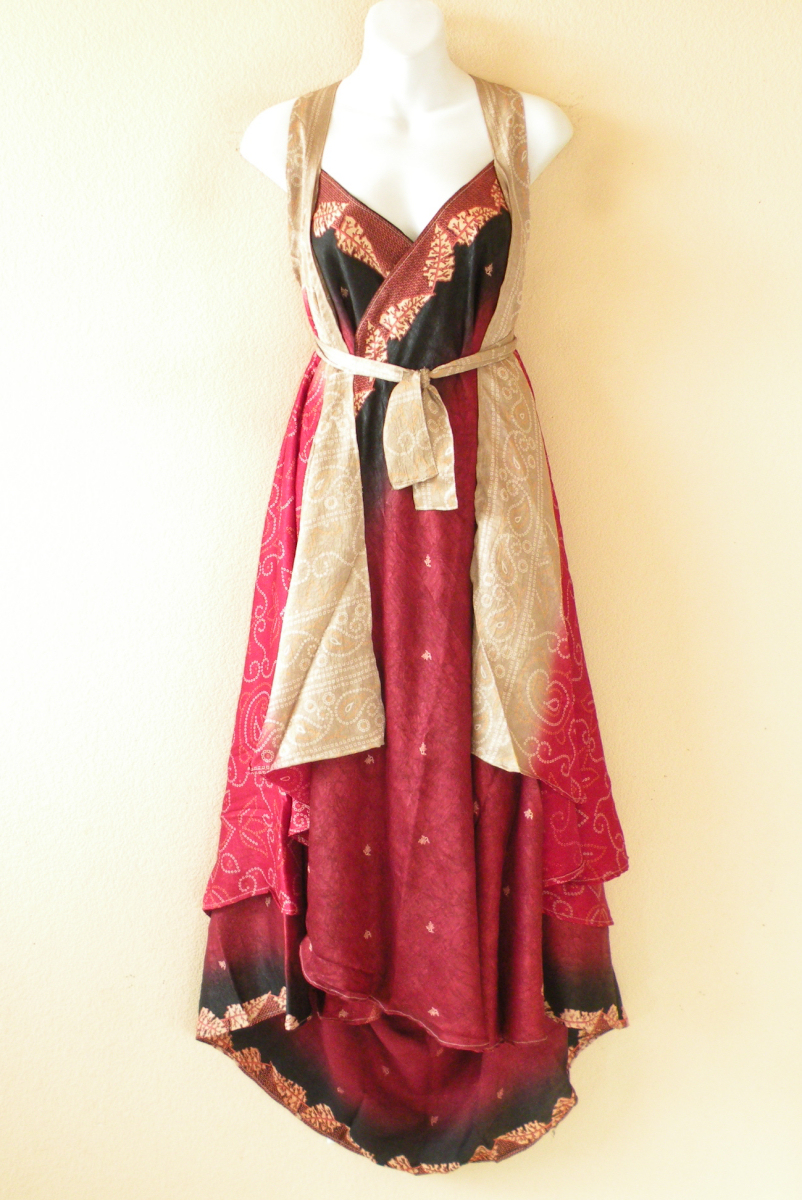 X703 Plus Size Silk Magic 36" Length Long Wrap Skirt Halter Tube Maxi Dress + Dvd