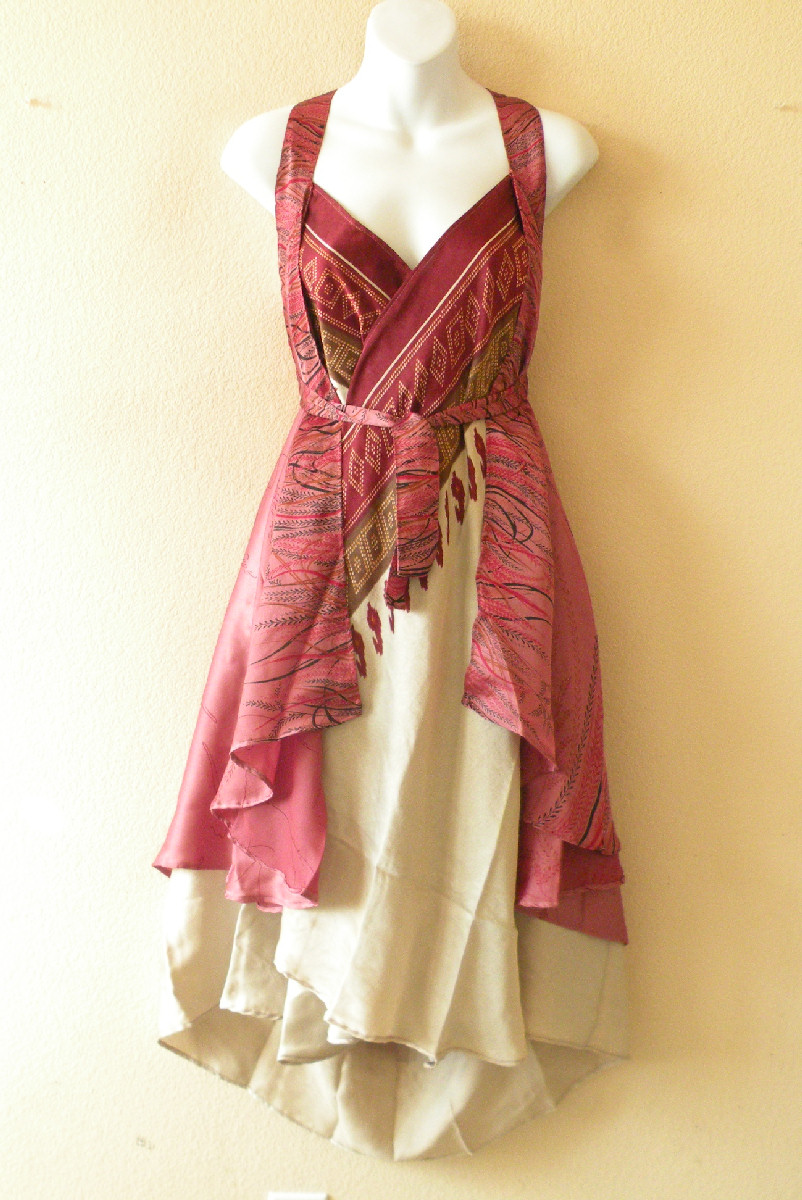 M657 Vintage Silk Magic 36 Inch Length Long Wrap Skirt Halter Tube Maxi Dress + Dvd