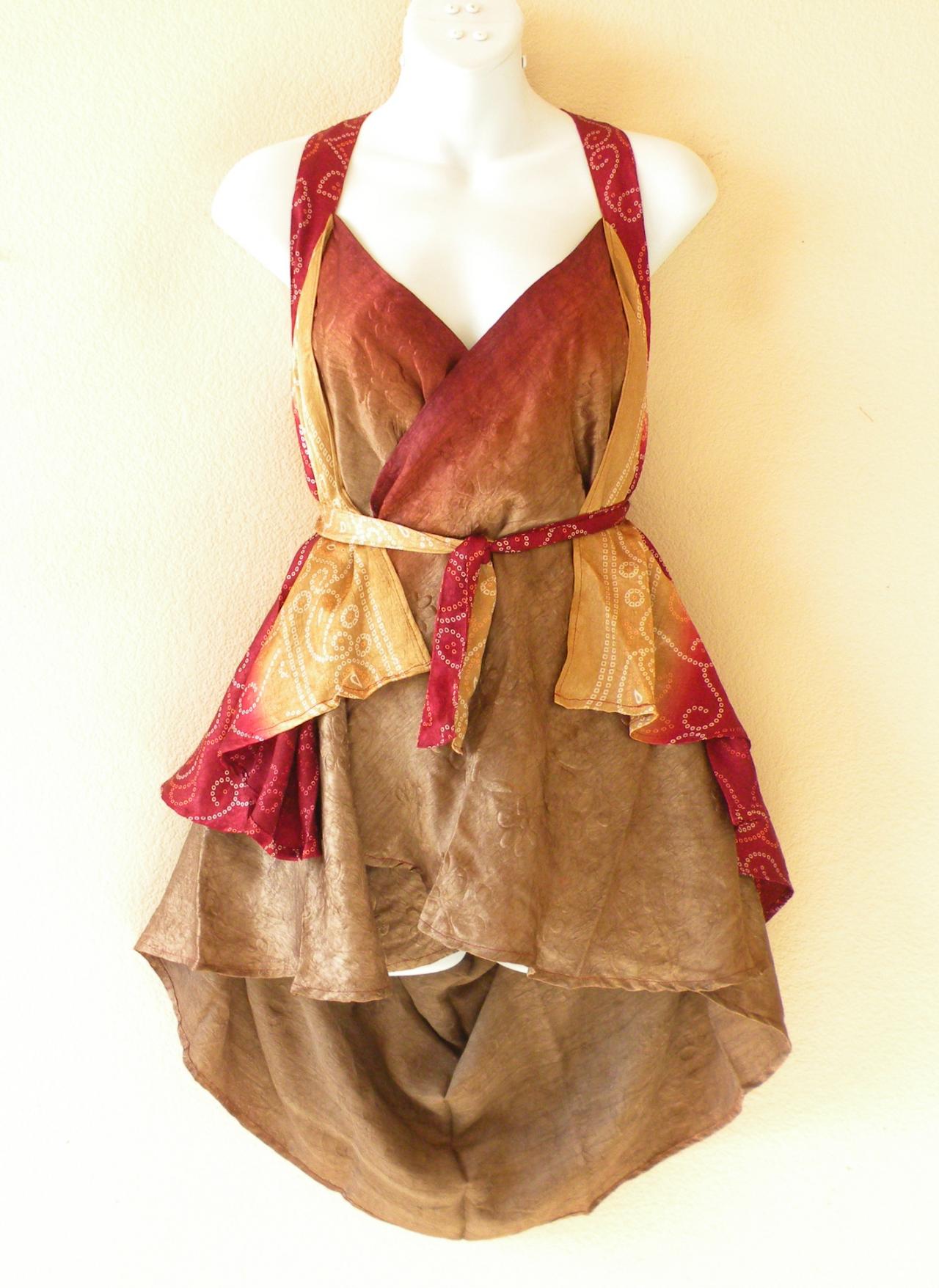 B130 Vintage Silk Magic 20 Length Wrap Skirt Halter Tube Mini Dress + Dvd