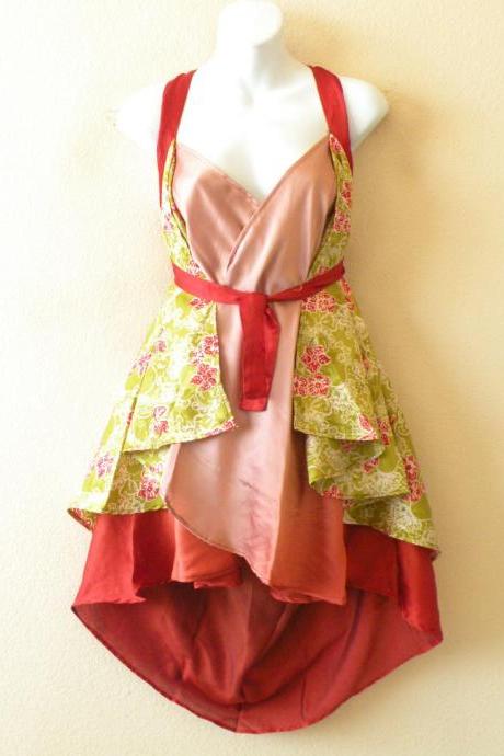 S40 Vintage Silk Magic 22' Length Long Wrap Skirt Halter Tube Maxi Dress + DVD