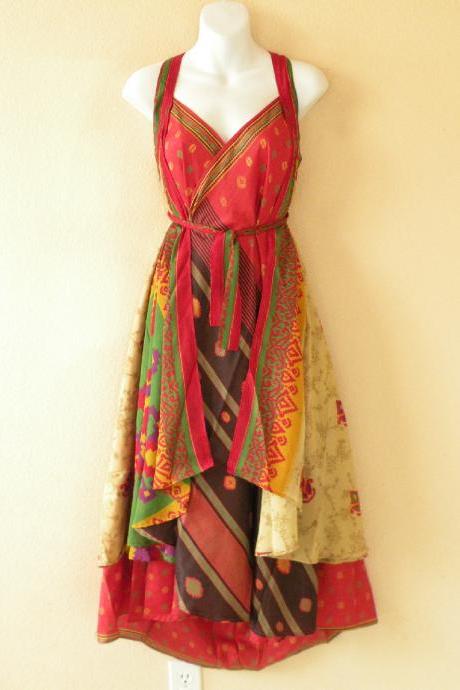 E691 Vintage Silk Magic 36 Inch Length Long Wrap Skirt Halter Tube Maxi Dress + Dvd