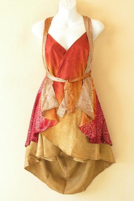 S122 Vintage Silk Magic 22&amp;amp;amp;quot; Length Long Wrap Skirt Halter Tube Maxi Dress + Dvd