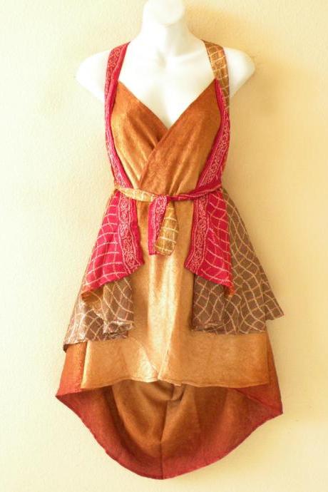 S113 Vintage Silk Magic 22&amp;amp;quot; Length Wrap Skirt Halter Tube Dress + Dvd