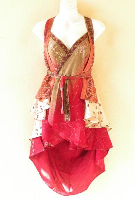 B125 Vintage Silk Magic 20" Length Long Wrap Skirt Halter Tube Maxi Dress + DVD