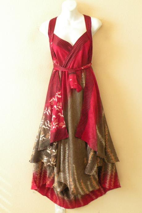 L3812 Vintage Silk Magic 34 Inch Length Long Wrap Skirt Halter Tube Maxi Dress + Dvd