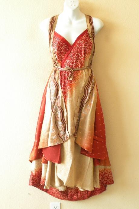 L81 Vintage Silk Magic 34' Length Long Wrap Skirt Halter Tube Maxi Dress + DVD