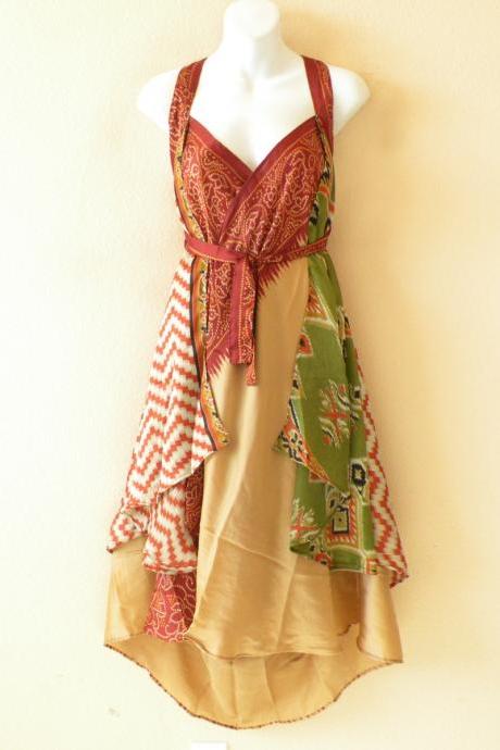 M538 Vintage Silk Magic 30 Inch Length Long Wrap Skirt Halter Tube Maxi Dress + Dvd