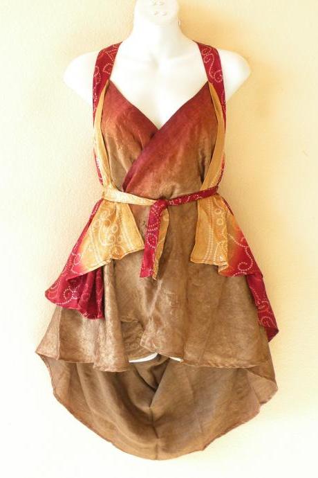 B130 Vintage Silk Magic 20 Length Wrap Skirt Halter Tube Mini Dress + DVD