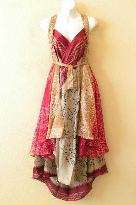 E518 Vintage Silk Magic 36" Length Long Wrap Skirt Halter Tube Maxi Dress + DVD