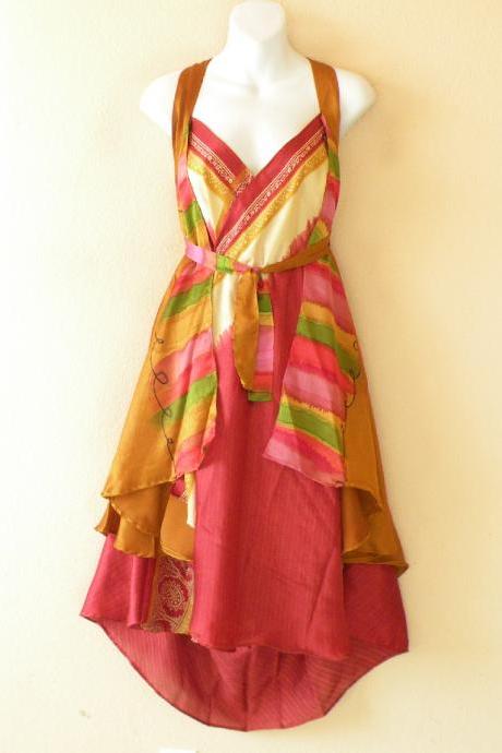 M678 Vintage Silk Magic 30 Inch Length Long Wrap Skirt Halter Tube Maxi Dress + Dvd