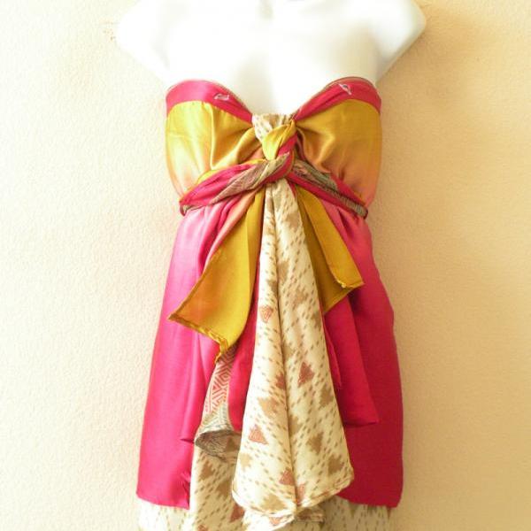 P22 Vintage Silk Magic 24 inches Length Long Wrap Skirt Halter Tube Maxi Dress + DVD