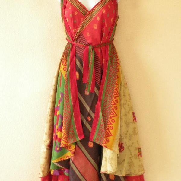 E691 Vintage Silk Magic 36 inch Length Long Wrap Skirt Halter Tube Maxi Dress + DVD